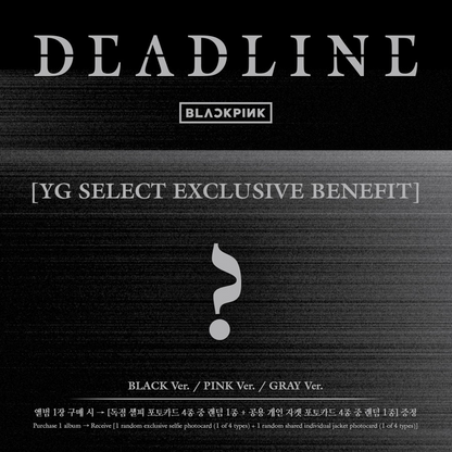 [Official product] BLACKPINK – 3rd Mini Album  (Black version) + YG SELECT Gift